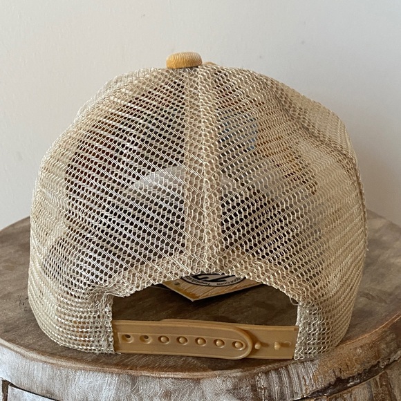 Blessed Embroidered Patch Tan and Cream Women's Trucker SnapBack Hat - Picture 5 of 9